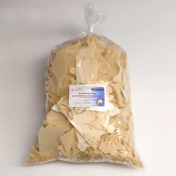 Knabbertüte 250 gr aus zertifiziertem Bioweizenmehl